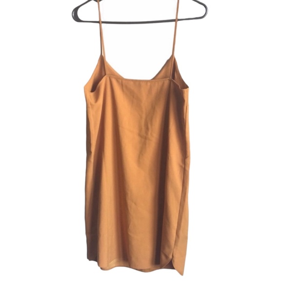 MISSGUIDED Golden Yellow Mini Slip Dress Sz 6 - Picture 2 of 4